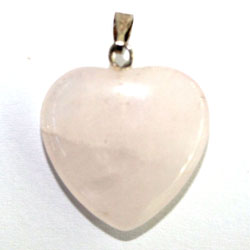 Pendentif coeur en quartz rose BP205