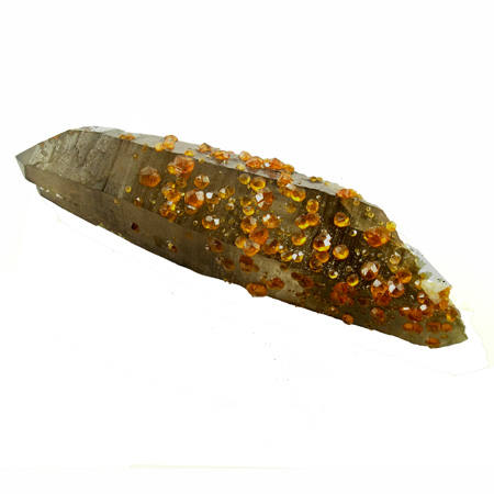 grenats sperssatites sur Quartz fumé