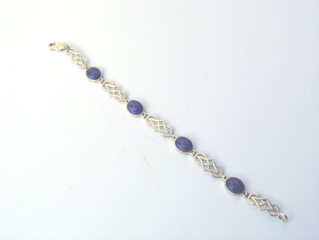 Bracelet Lapis Lazuli en argent BA3