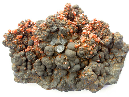 Vanadinite sur psilomélane M2284