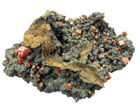 Vanadinite sur psilomélane M2285