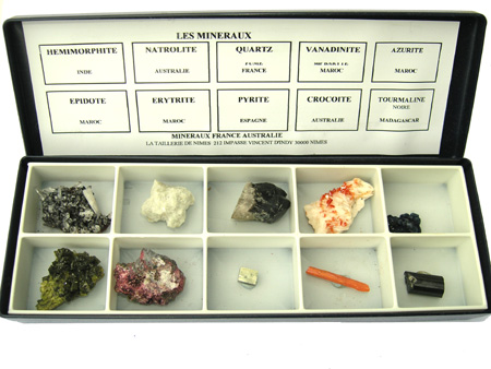 Coffret n°2 Collection 10 minéraux cristallisés M781B