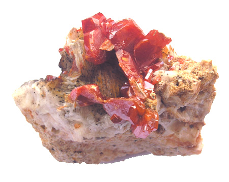 Vanadinite avec baryte