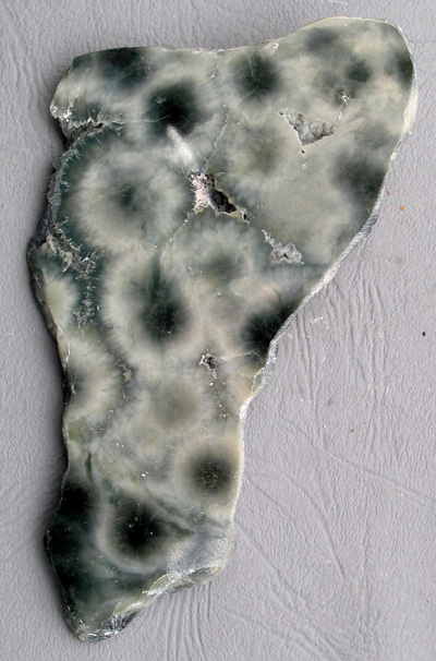 Rhyolite, (jaspe de mer), section polie