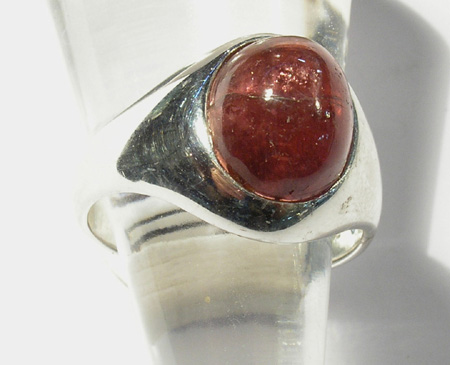 Bague argent tourmaline rose Romae