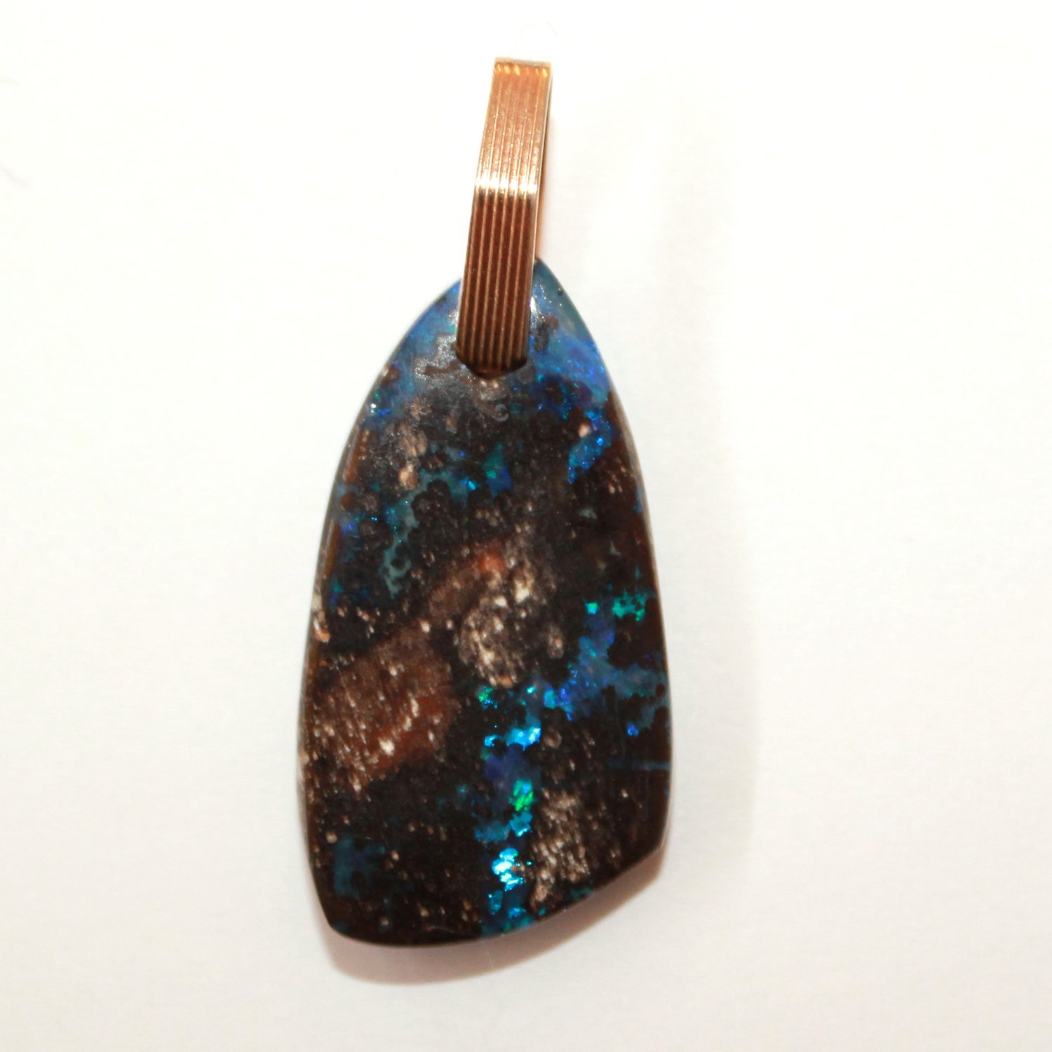 Pendentif Opale Boulder D'Australie | Pierre Naturelle | Sans Emballage D'origine