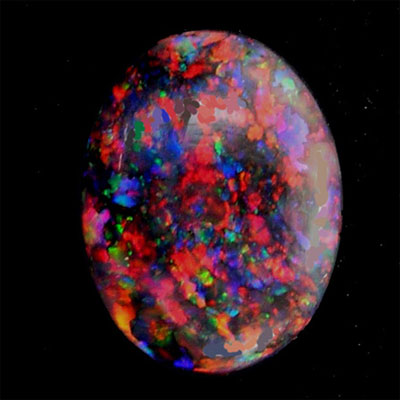 Opale Noire Multicolore Myriade De Couleurs