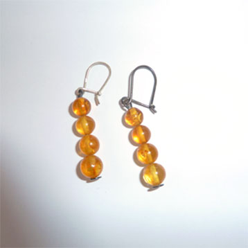 Boucles d\'oreilles en ambre