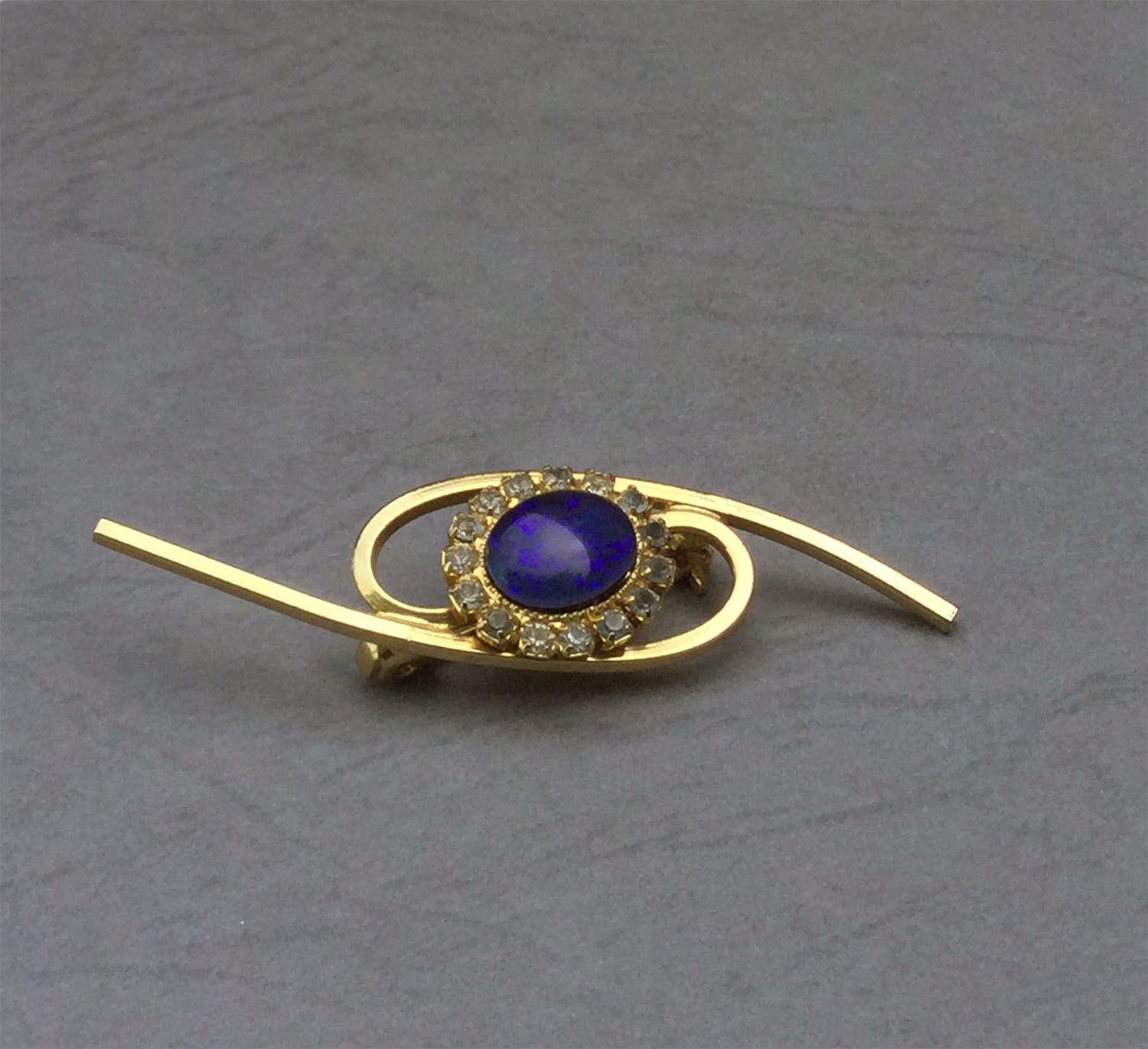 Broche - Métal, verre & strass, doré, multicolore & cristal - Mode