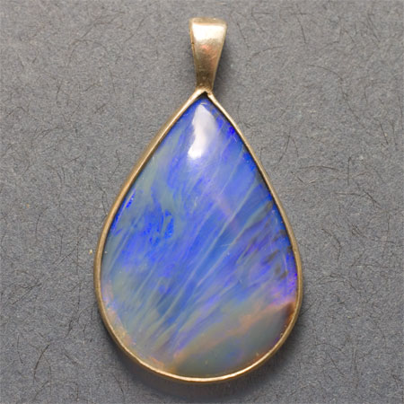 Black Opal and Silver Pendant BP400