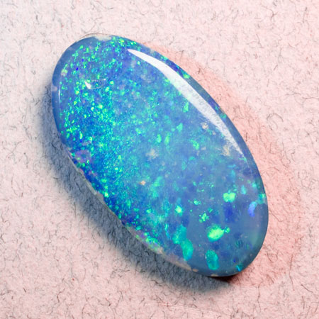 8241 Doublet D Opale Bleu Vert Scintillant 2 94ct 17 17x9 24mm N