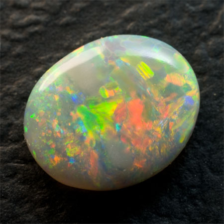 4405 Opale Mi Noire Tres Brillante Rouge Verte Jaune Bleu 1 21ct 9 48x7 8mm 2 N