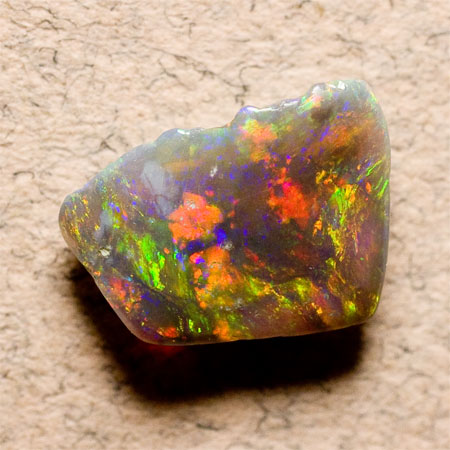 Free-form Semi-rough Semi-black Opal 0.54ct 4406