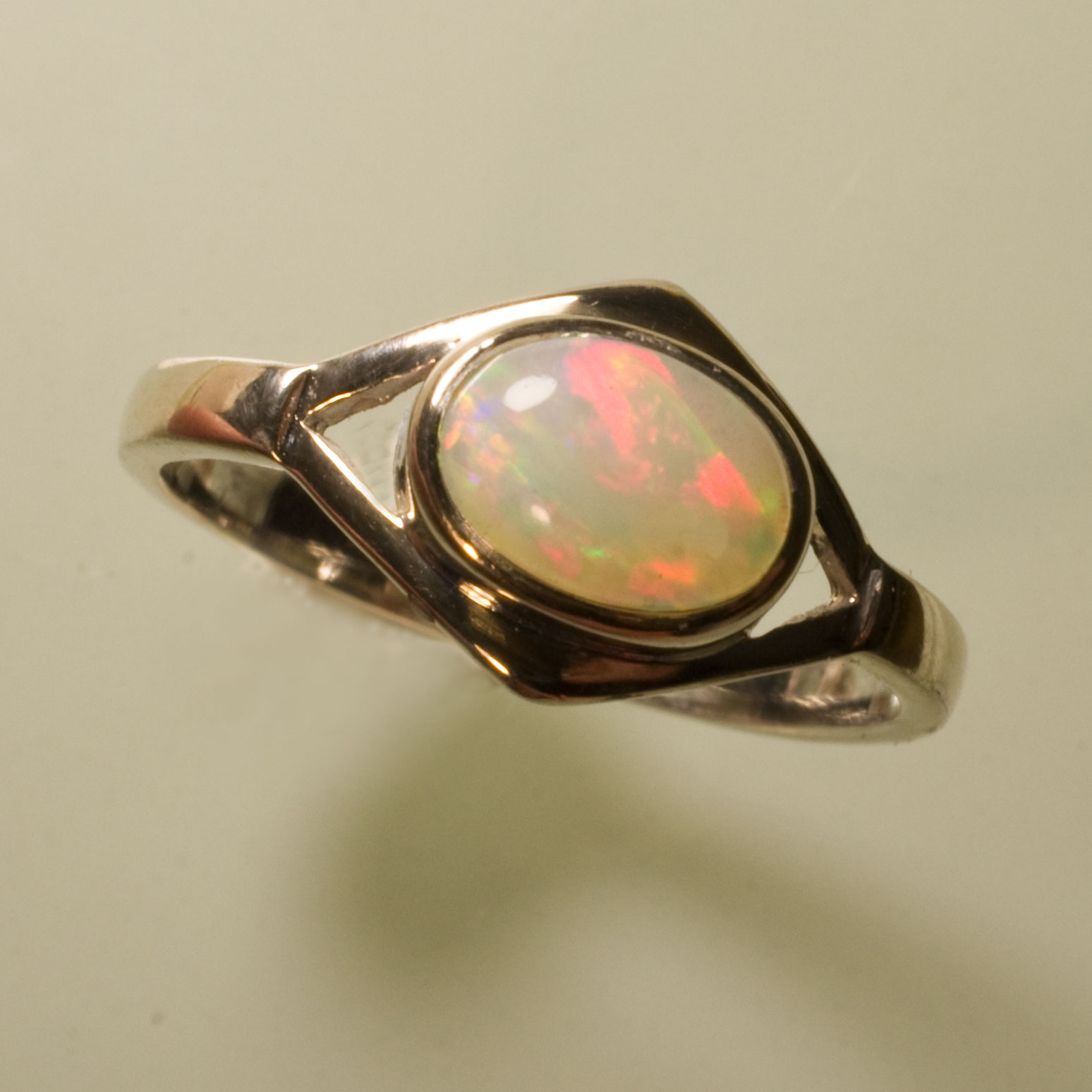 BB164 Bague Argent Opale Cristal 0 55ct 7x5 3mm Taille 52