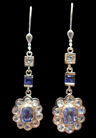 Joaillerie Boucles D Oreilles Saphir Aigue Marine